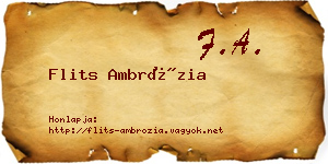 Flits Ambrózia névjegykártya